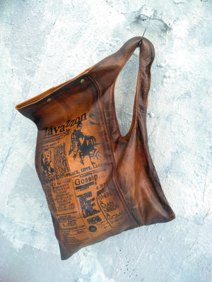 Vegan Leather Asymmetrical Shoulder Bag