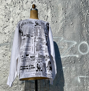 Lavazzon portrait of an Artist Newsprint sweatshirt