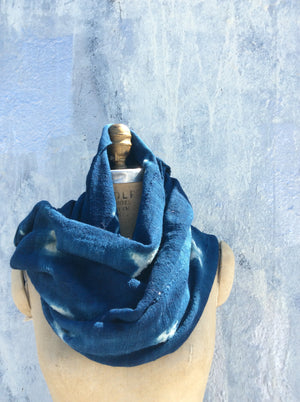 Indigo Blue scarf  , unisex , all seasons