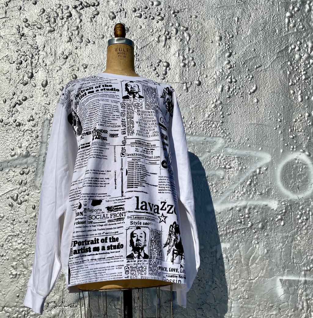 Lavazzon portrait of an Artist Newsprint sweatshirt