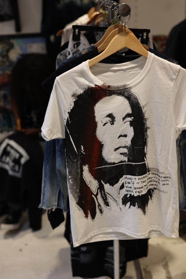 Bob Marley  silkscreen Tshirt size m by lavazzon