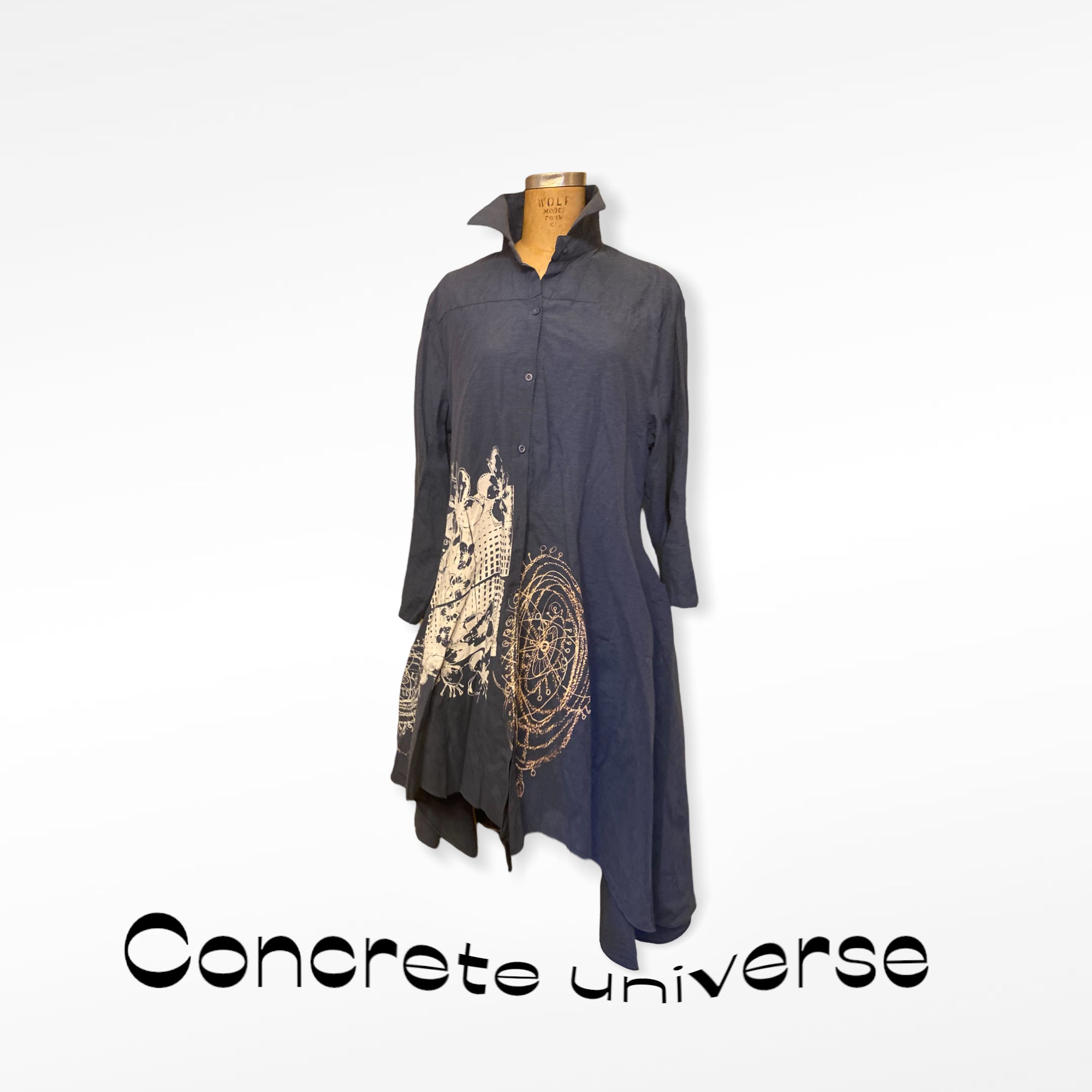 Lavazzon Universe  button down shirt dress