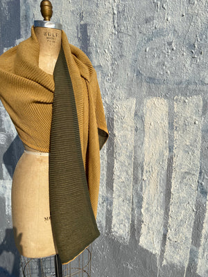Reversible pleated long  luxury cotton scarf for a fresh start.