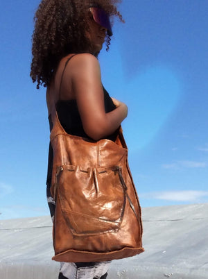 Lavazzon Leather Travel  Shoulder Tote Bag