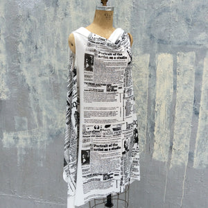 Signature Newspaper print kimono style scarf/dress