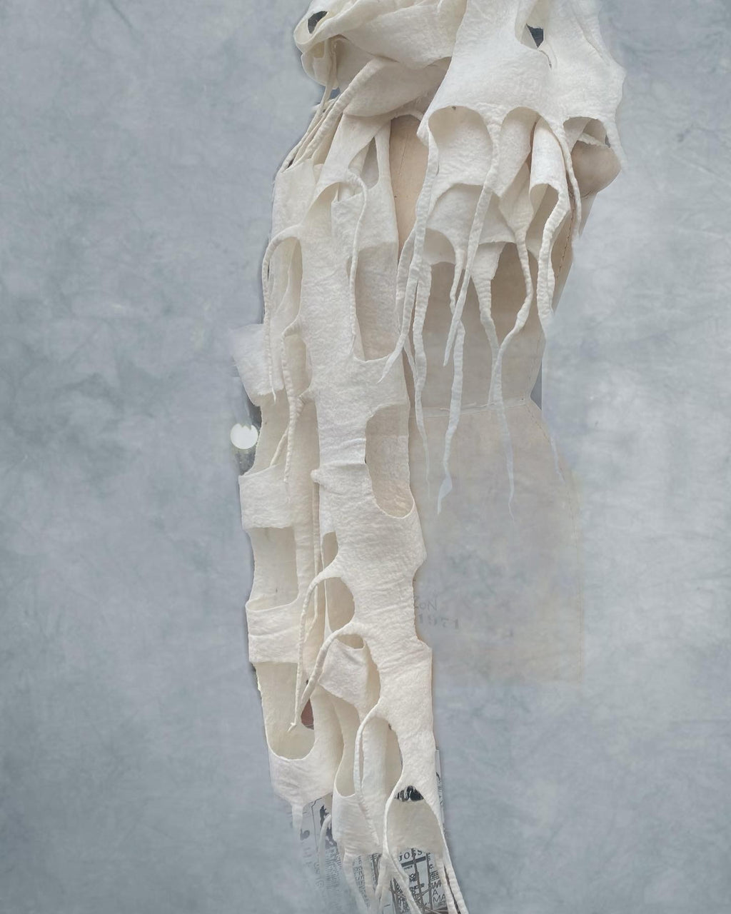 White window pane wrap/scarf