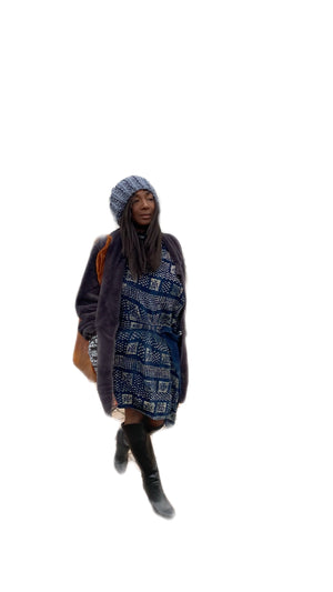 Indigo blues blanket  Lavazzon Tunic  Timeless classic dress